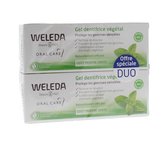 Weleda pflanzliches Zahngel - 2er Pack mit 75 ml Tuben