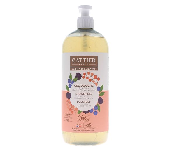 Duschgel Aloe Vera Waldfrüchte bio Cattier - Pumpflasche 1 L