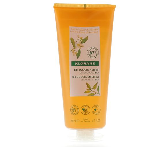 Nährendes Duschgel mit Bio-Cupuacu und Orangenblüte Klorane - Tube mit 200 ml - image 1