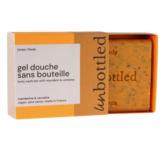 Duschgel ohne Flasche Mandarine & Verbene Unbottled - 110g Stück - image 1