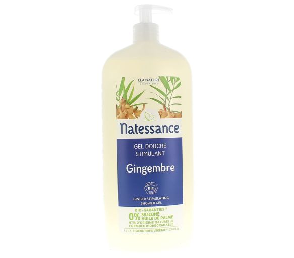 Bio-Duschgel mit Ingwer von Natessance Léa Nature - Flasche mit 1 Liter