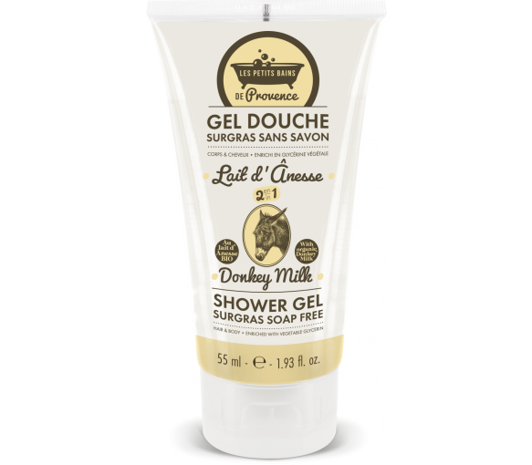 Überfettete Duschgel mit Eselsmilch Die kleinen Bäder von Provence - Tube mit 55 ml - image 1