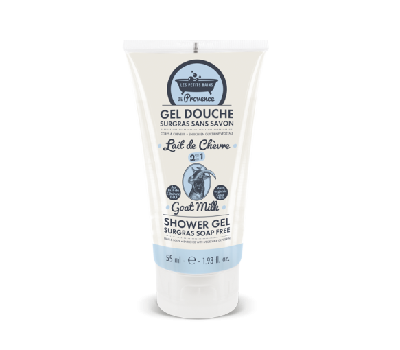 Duschgel mit überfettender Ziegenmilch Les petits bains de Provence - Tube mit 55 ml - image 1