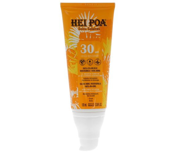 Gel im unsichtbaren Sonnenöl SPF30 Hei Poa - Tube mit 100ml
