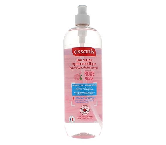 Hydroalkoholisches Gel Rose Assanis - Pumpflasche mit 980ml
