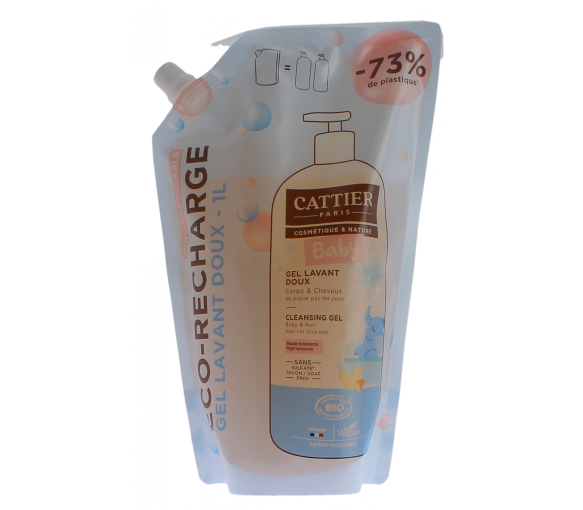 Bio-Baby-Waschgel Cattier - Öko-Nachfüllpackung von 1L - image 1