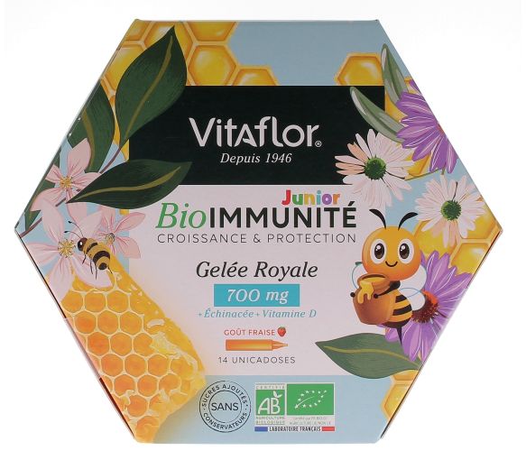 Bio-Gelee Royale 700 mg Immunität & Wachstum Junior Imker Vitaflor - 14-Tage-Format - image 1