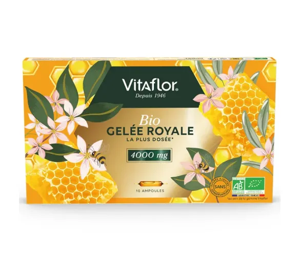 Bio-Gelee Royale 4000mg Vitaflor - Packung mit 10 Ampullen