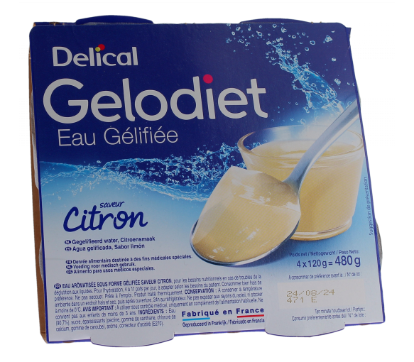 Gelodiet Gelee Wasser Zitrone Delical - 4er Pack à 120g - image 1