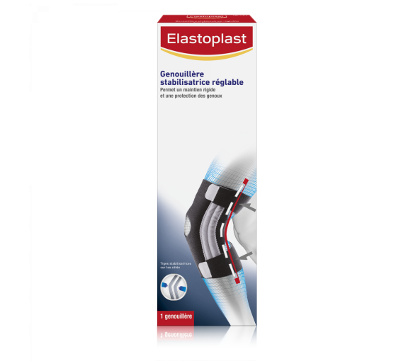 Verstellbare Sport-Stabilisator-Kniebandage Elastoplast - 1 verstellbare Kniebandage Einheitsgröße - image 2