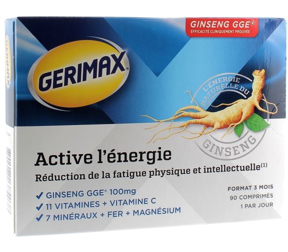 Gerimax aktiviert die Energie - Packung mit 90 Tabletten