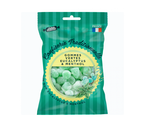 Grüne Eukalyptus-Menthol-Bonbons Meine kleine Süßigkeit - 100 g Beutel
