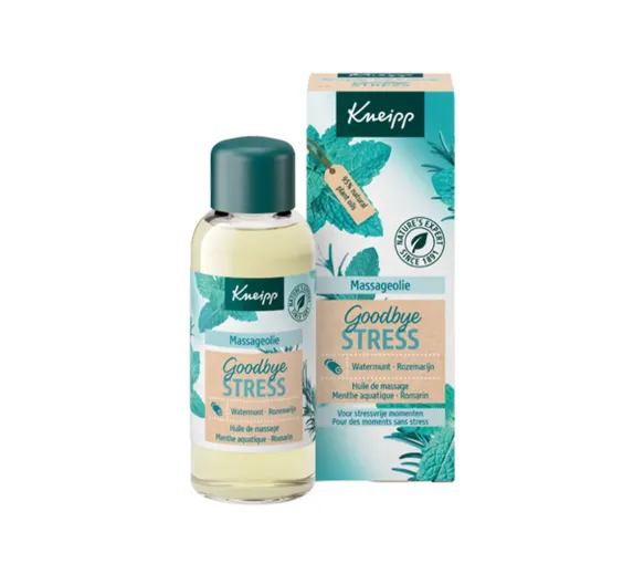 GoodbyeStress Massageöl mit Wasserminze und Rosmarin Kneipp - Flasche mit 100 ml
