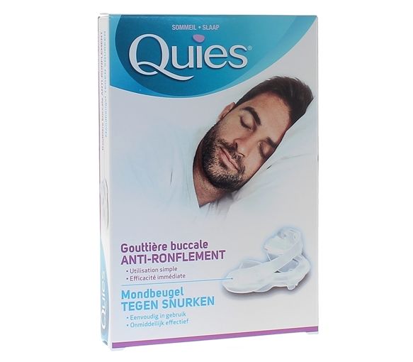 Anti-Schnarch-Mundschiene Quies - Box mit einer Mundschiene