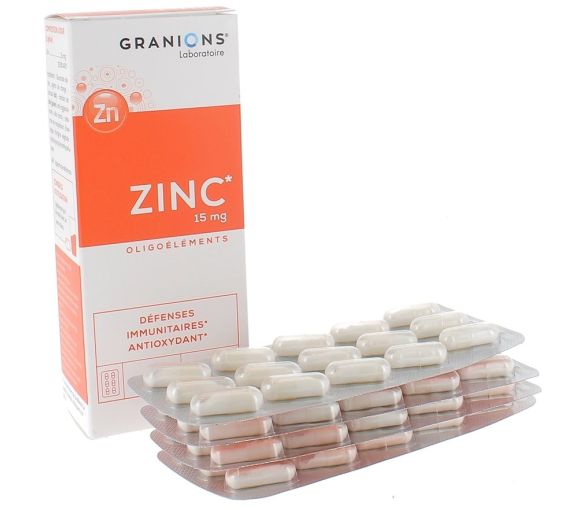 Granions Zink Oligoelemete Immunabwehr Antioxidans - Packung mit 60 Kapseln