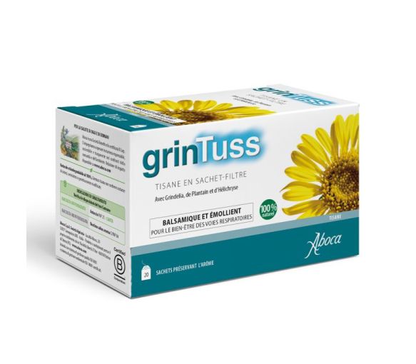 GrinTuss Kräutertee Aboca - Schachtel mit 20 Beuteln