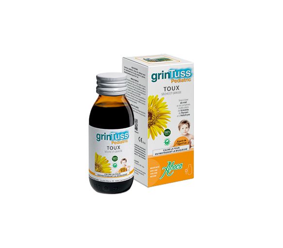 Grintuss pädiatrischer trockener und feuchter Husten Aboca - Flasche mit 128 g