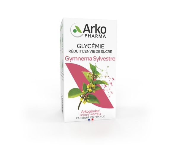 Gymnema Sylvestre Glycämie reduziert das Verlangen nach Zucker Arkopharma - Packung mit 45 Kapseln - image 1