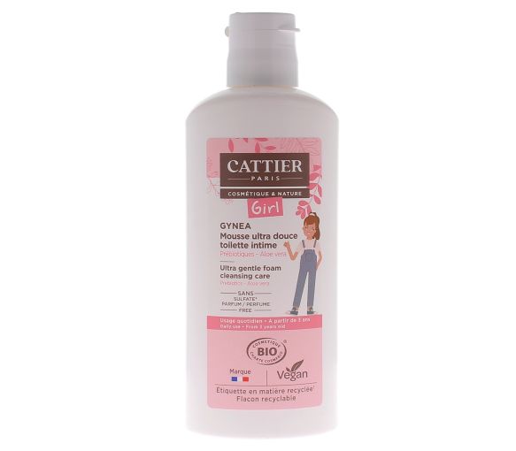 Gynea Girl Ultra sanfte Bio Intimwaschmousse Cattier - Flasche mit 150 ml - image 1