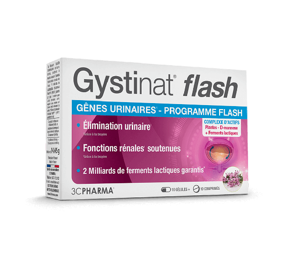 Gystinat Flash 3C Pharma - Packung mit 10 Kapseln + 10 Tabletten