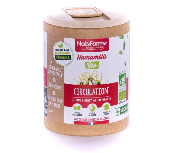 Hamamelis Bio Ecoresponsable Nat&Form - Dose von 200 Kapseln - image 1