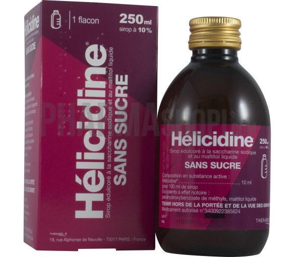 Helicidin 10% ohne Zucker - Flasche mit 250 ml