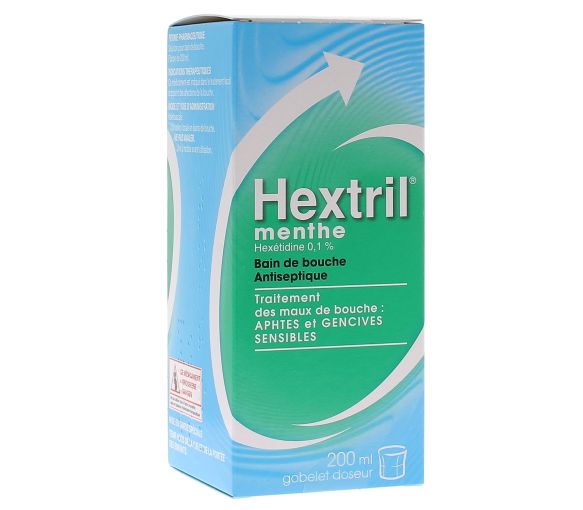 Hextril Minze 0,1% Lösung für Mundspülung - Flasche mit 200 ml - image 1