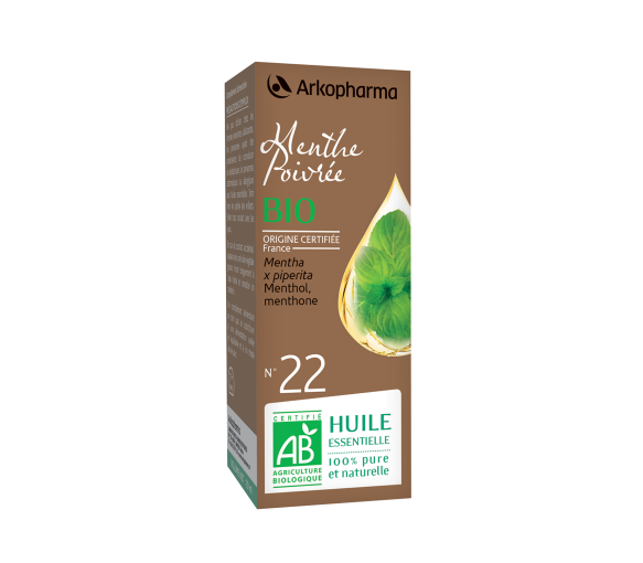 Bio ätherisches Öl Pfefferminze Nr. 22 Arkopharma - Flasche mit 10 ml