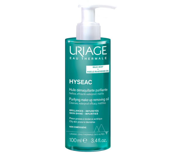 Hyséac Reinigendes Make-up-Entferneröl für fettige, zu Akne neigende Haut Uriage - Pumpflasche mit 100 ml - image 1