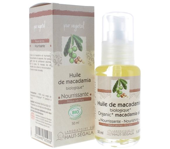 Bio Macadamia Öl Nährend Laboratoire Haut-Ségala - Flasche mit 50 ml
