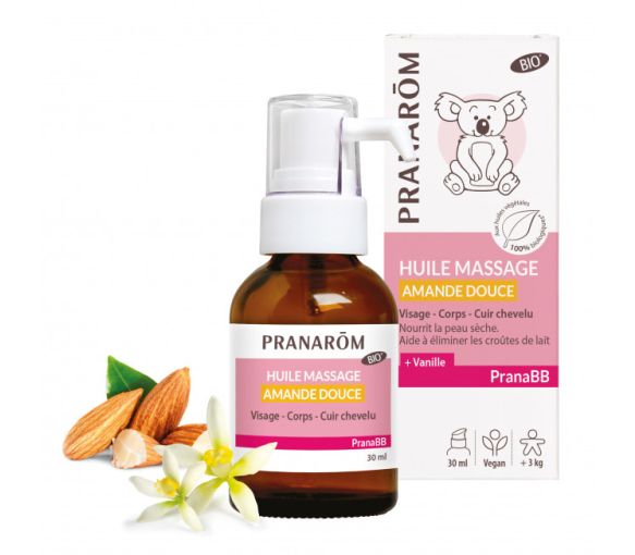 Bio Süßmandel-Massageöl PranaBB Pranarôm - 30ml Flasche