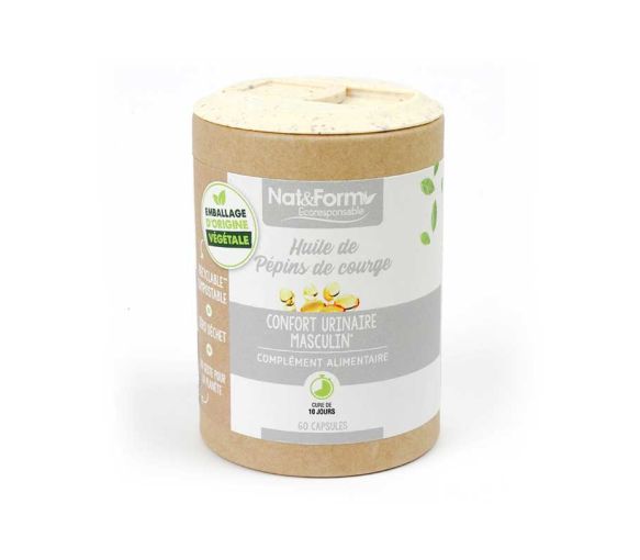 Ecoresponsable Kürbiskernöl Nat&Form - Dose mit 60 Kapseln - image 1