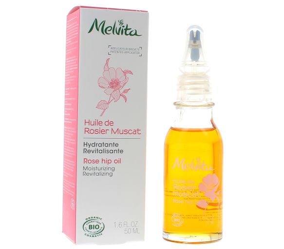 Bio-Moschusrosenöl Melvita - Tropfflasche 50 ml