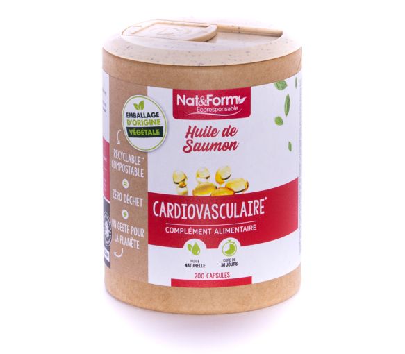 Ecoresponsable Lachsöl Nat&Form - Dose mit 200 Kapseln - image 1