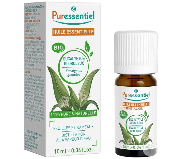 Bio ätherisches Öl Eukalyptus globulus Bio Puressentiel - Flasche mit 10 ml - image 1