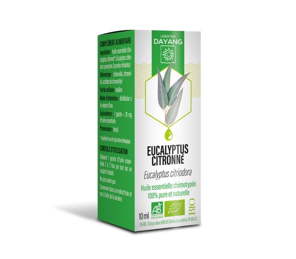 Ätherisches Öl Zitrone-Eukalyptus bio Dayang - Flasche mit 10 ml