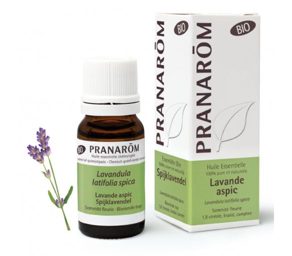 Ätherisches Öl Lavendel aspic Bio (Lavandula spica) Pranarom - Flasche mit 10 ml