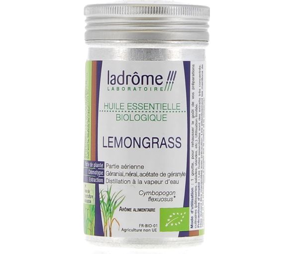 Bio Lemongrass ätherisches Öl Ladrôme - Flasche mit 10 ml