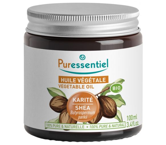 Bio-Pflanzenöl aus Sheabutter (Butyrospermum parkii) Puressentiel - 100 ml Glas