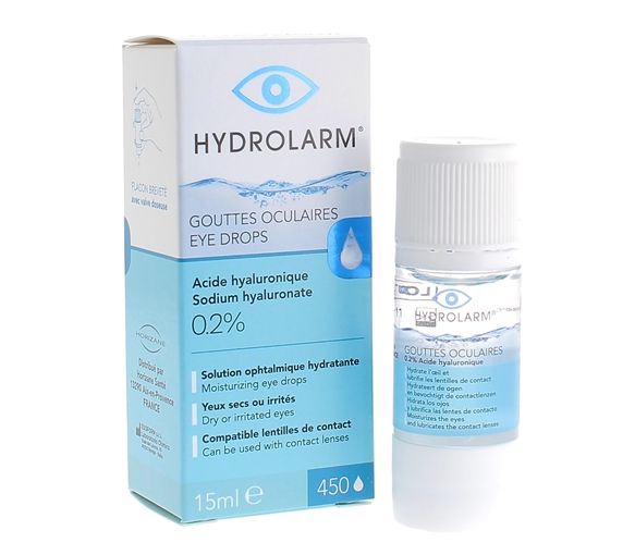 Hydrolarm Lösung feuchtigkeitsspendende Augentropfen Horizane - Flasche mit 15 ml
