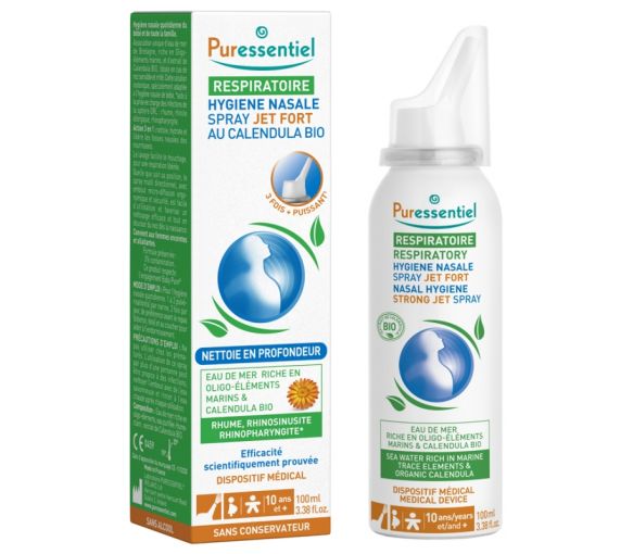 Nasale Hygiene Spray mit starkem Strahl aus Bio-Kalendula Puressentiel - Spray mit 100 ml - image 1