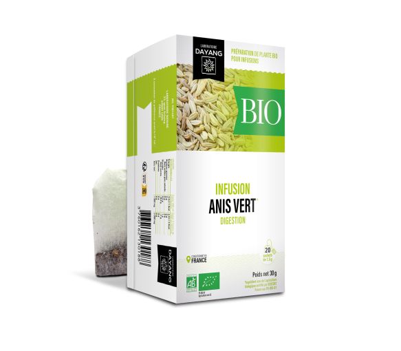Bio-Anisgrüntee zur Verdauung Dayang - 20 Beutel pro Packung