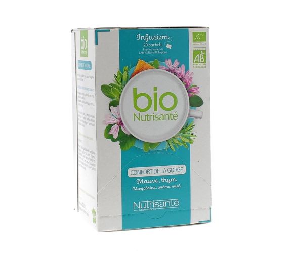 BIO-Kräutertee für den Hals Nutrisanté - Packung mit 20 Beuteln