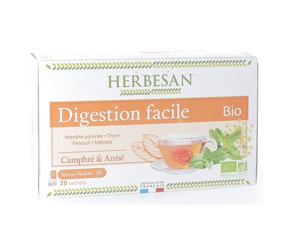 Bio-Kräutertee für eine einfache Verdauung mit Minzgeschmack Herbesan - 20 Beutel