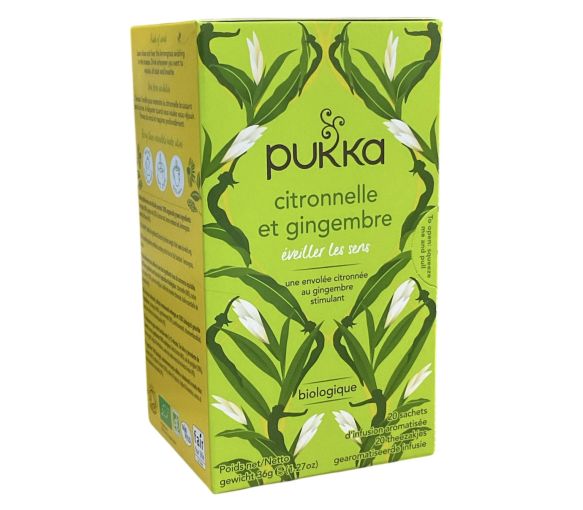 Zitronen- und Ingwertee Pukka - Box mit 20 Beuteln
