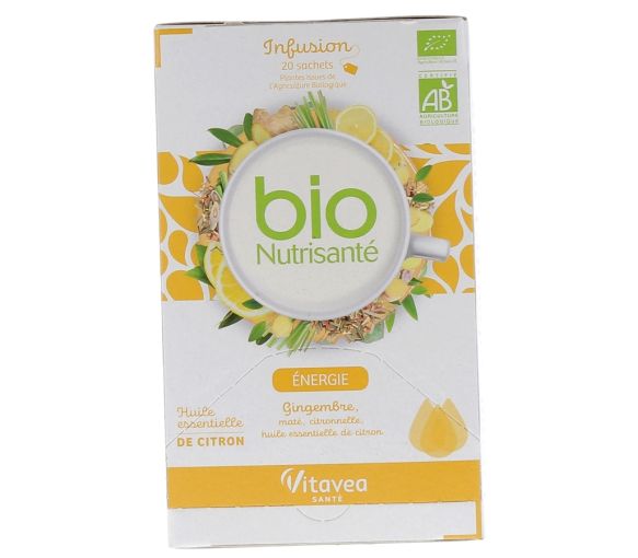 Infusion Energie Bio Nutrisanté - Schachtel mit 20 Beuteln