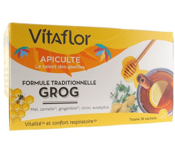 Infusion GROG Vitaflor - Schachtel mit 18 Beuteln