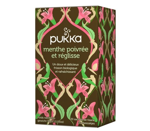 Infusion Pfefferminze & Süßholz (Pfefferminze & Lakritz) BIO Pukka - 20 Beutel