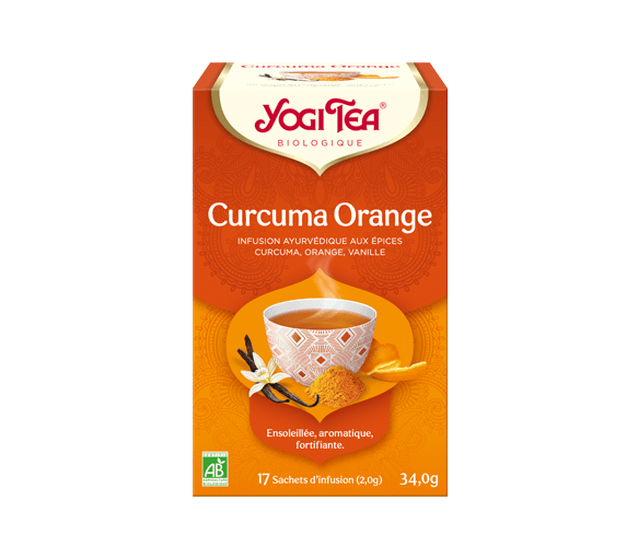 Ayurvedischer Kurkuma Orange Tee Yogi Tea - Box mit 17 Beuteln