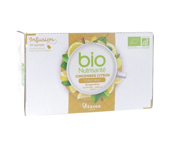 Bio Ingwer-Zitronen-Tee von Nutrisanté - 20 Beutel